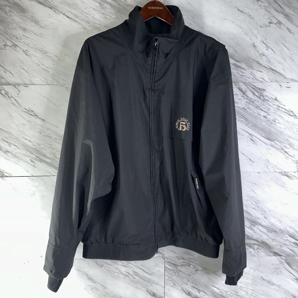 Zero Restriction Zip Jacket Large Black Tour Lite Golf Gore-Tex -Hiwan Golf Club